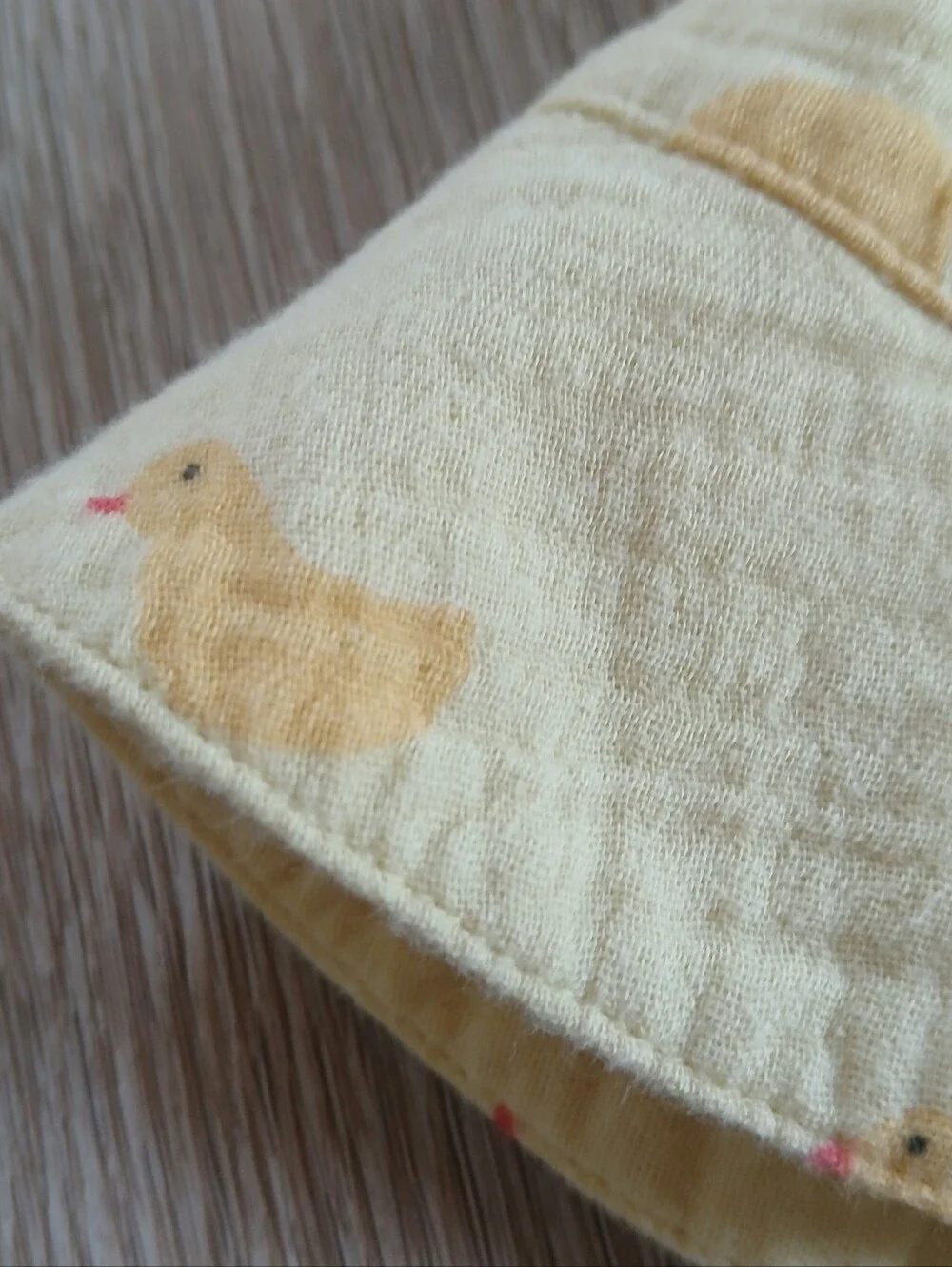 Hanna Anderson Yellow Baby Bucket Hat Duck Print Chin Strap Cotton Floppy 0-3 M